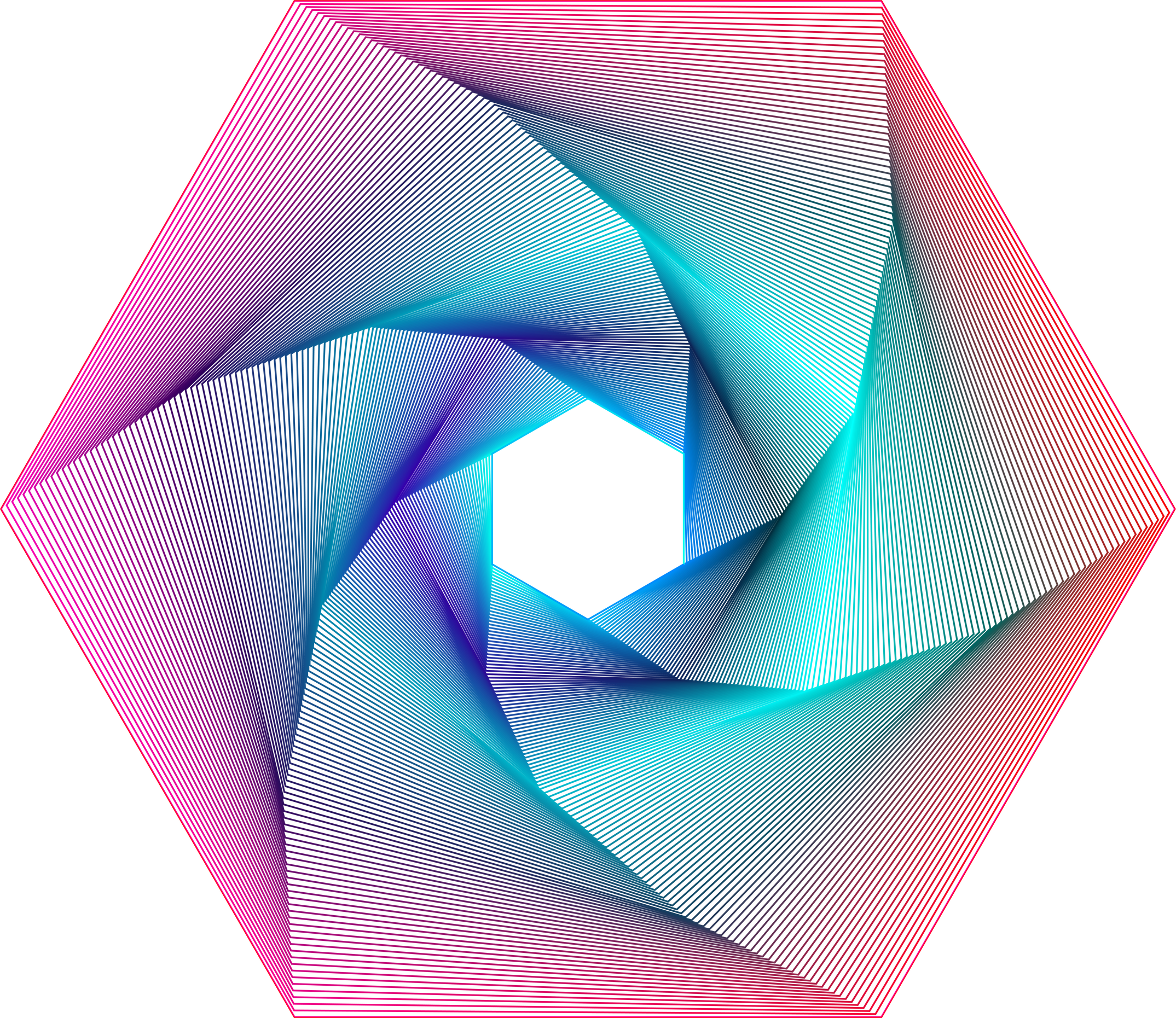 Spiral Hexagon Illustration