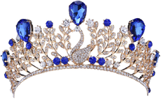 Watercolor Precious Shining Tiara with Rhinestones