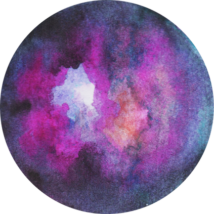 Hand-Painted Watercolor Space Galaxy Planet
